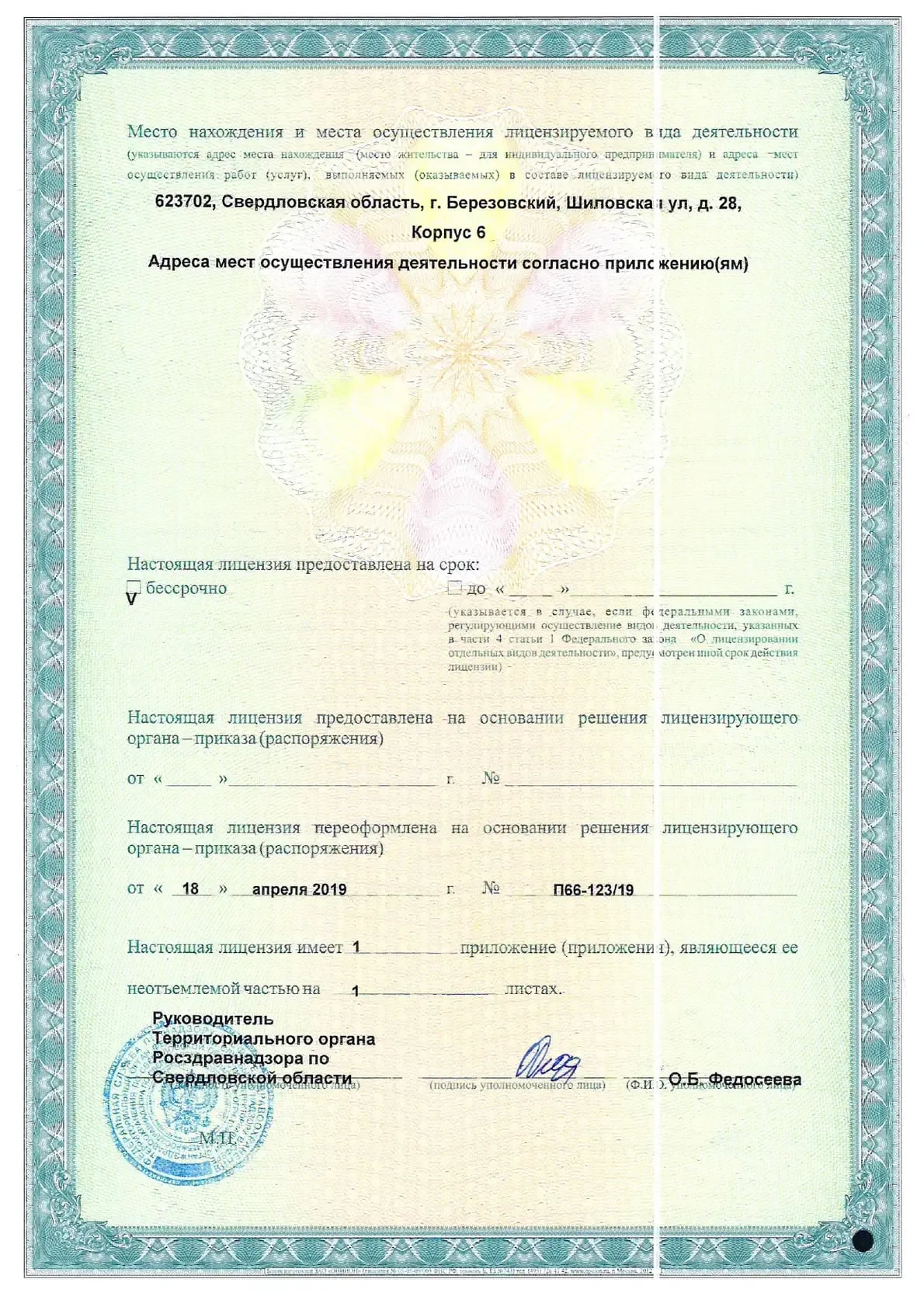 Лицензия на осуществление медицинской деятельности